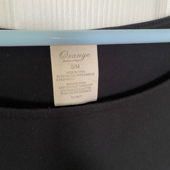 Orange Fashion Village black tank tunic size s/m - Picture 2 of 7